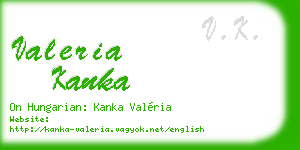 valeria kanka business card